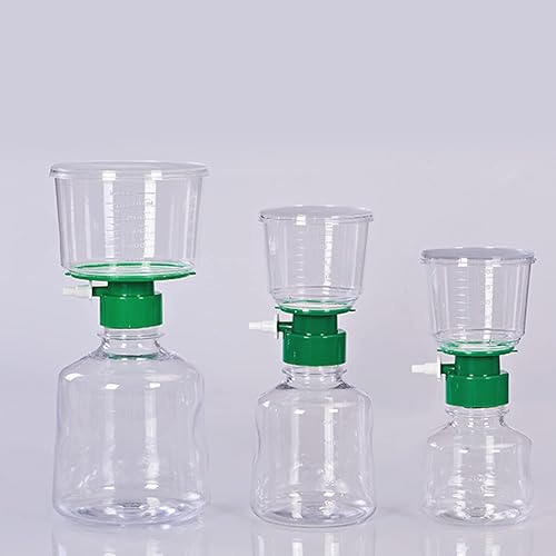 Biologix - Unidad de filtración al vacío de laboratorio Filtro superior de botella, embudo y receptor de 16.9 fl oz, membrana CA, tamaño de poro de