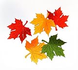 Farbenfroh werden trübe Herbsttage mit diesen Blättern aus Filz. Sowohl als Tischdekoration oder als Zugabe zu herbstlichen Floristik-Arrangements setzen sie wunderschöne Akzente.