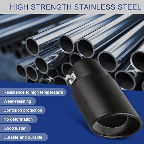 Tesnaao TES90 Pack-1 Car Modified Exhaust Pipe Replacement, Waterproof Durable Metal Vehicle Tailpipe Accessories, Universal Smooth Automotive Accessories For Suv Truck thumb #3
