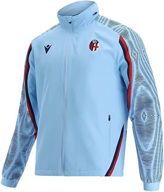 Macron Merchandising Ufficiale antivento con zip e pile Bologna FC 2021/22 Unisex Adulto