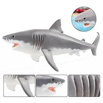 新品未使用　銀貨 4枚セット サメ サファリ シロワニ サメ フィギュア 100369 : サファリ
