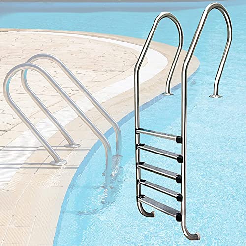 Escalera para piscina de acero inoxidable con 2 peldaños miniatura 1