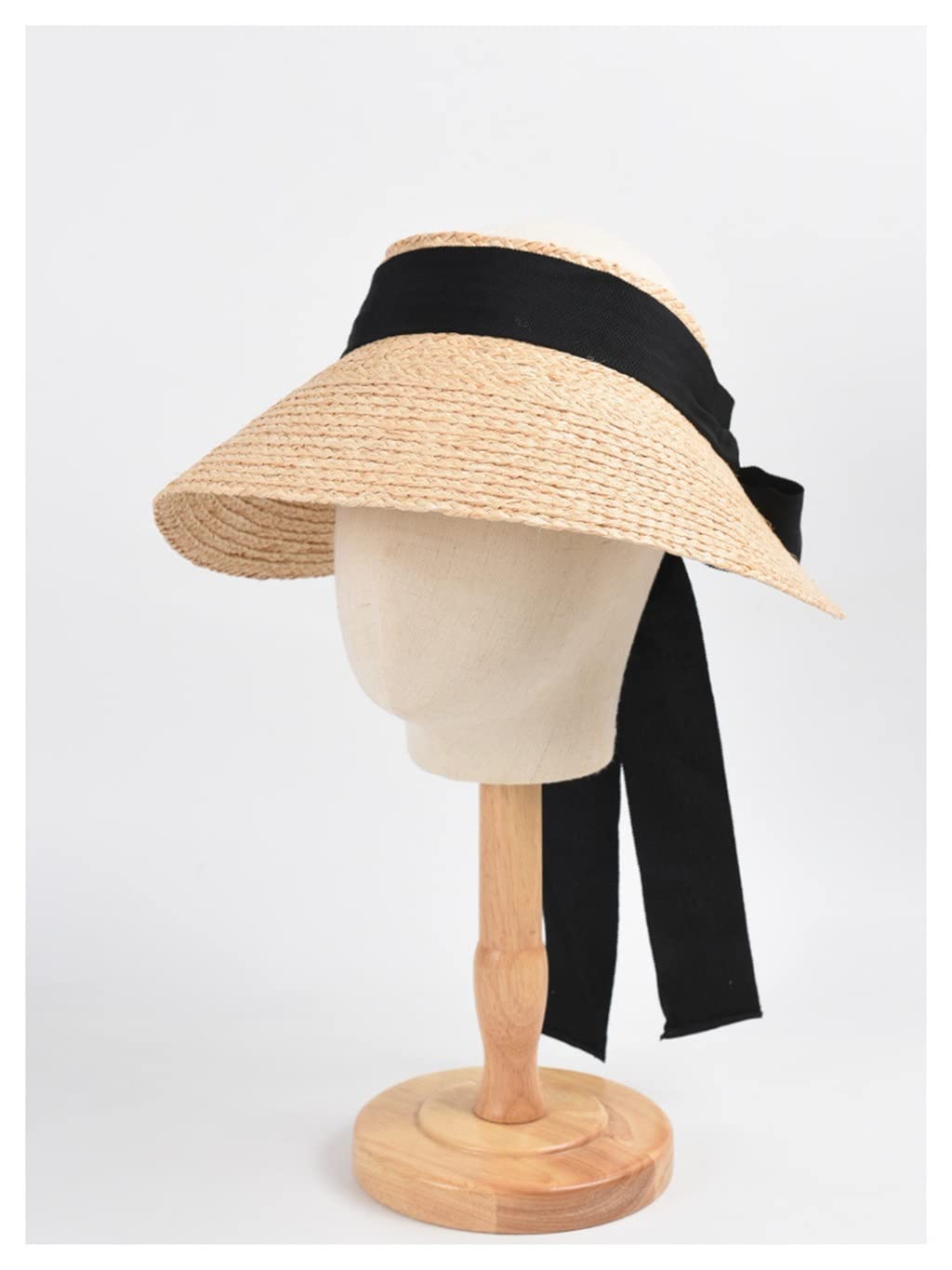 Cappellini con Visiera in Rafia a Tesa Larga per Donna Cappello Estivo da Spiaggia Pieghevole con Parte Superiore Vuota Protezione UV Grandi Cappelli da Sole