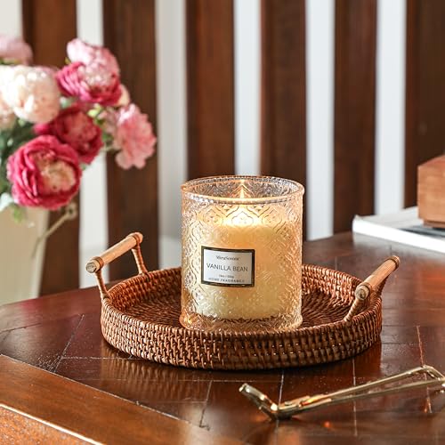 Vanilla Scented Candles, 19oz Aromatherapy Candles Gifts for Women, White Luxury Large Decorative Candles in Glass, Natural Soy Wax for Home Vanilla Scented Candles, 19oz Aromatherapy Candles Gifts for Women, White Luxury Large Decorative Candles in Glass, Natural Soy Wax for Home