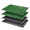 LOOBANI Dog Grass Pad with Tray – Dog Litter Box – Indoor Potty for Apartment and Patio Training – with 2 Packs Grass Pee Pads for Replacement, 16×20 Inch
