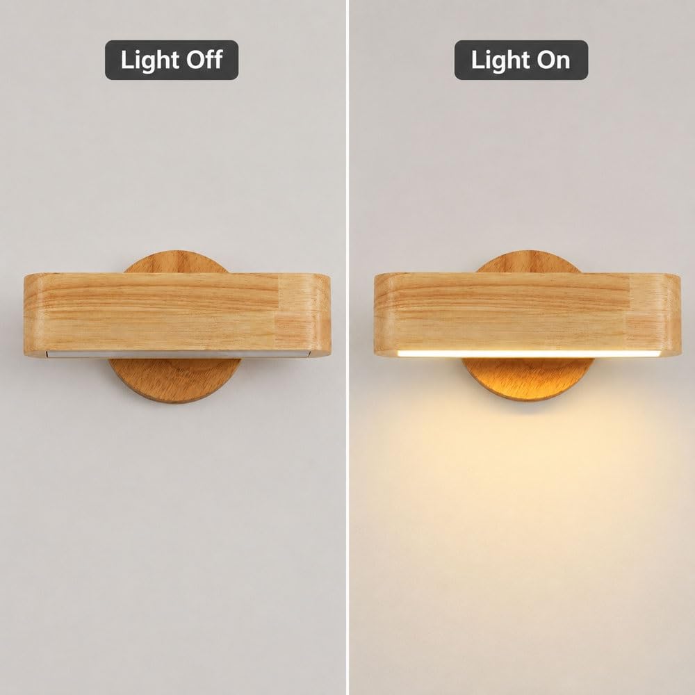 Lampada da Parete a LED con Interruttore, Applique da Comodino, faretto a Incasso, Applique Regolabili per Camera da Letto, Soggiorno, Hotel
