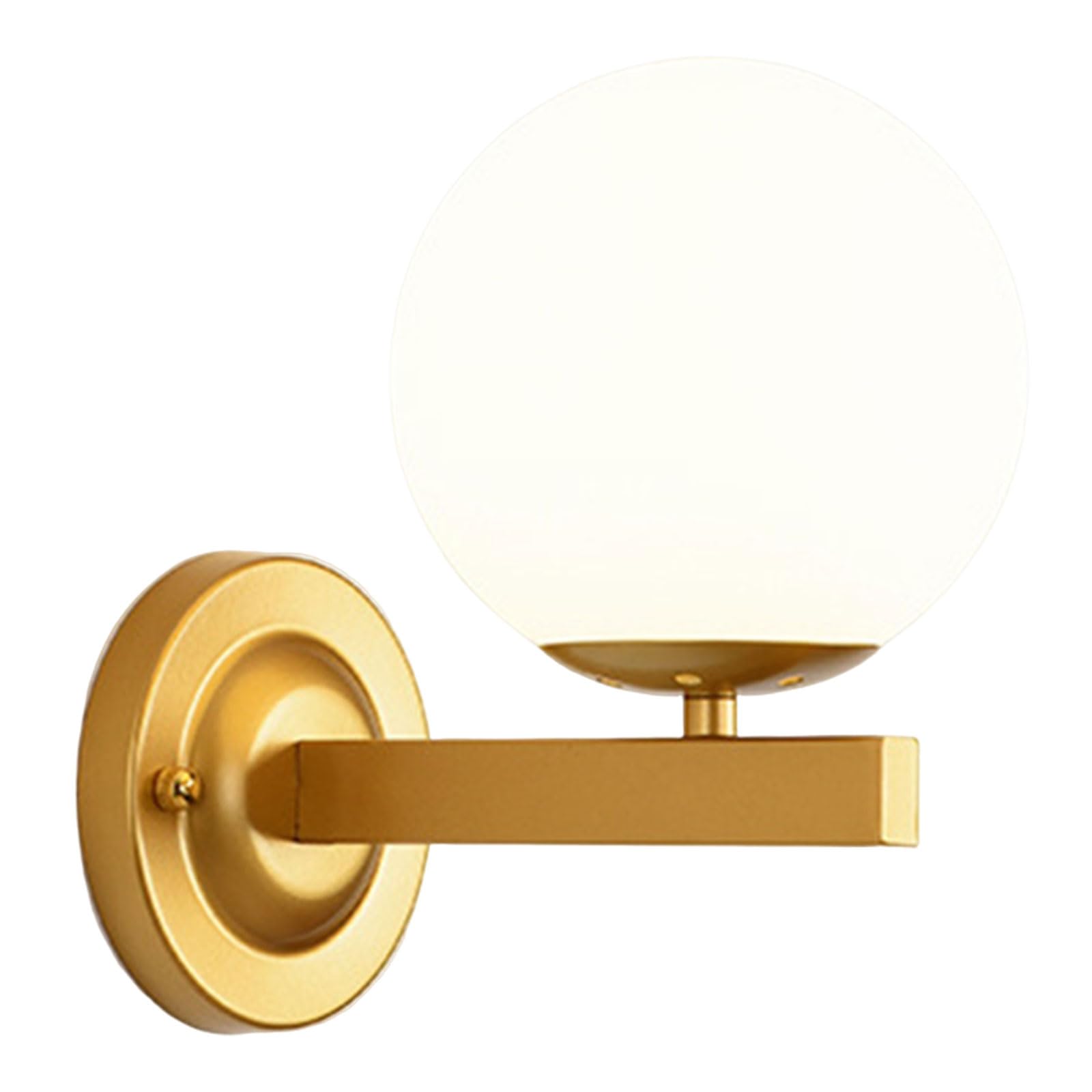 HYJAUSXB Industrial Modern Globe Wall Sconce with White Glass Lampshade - G9 Indoor Lamp for Living Room and Bedroom