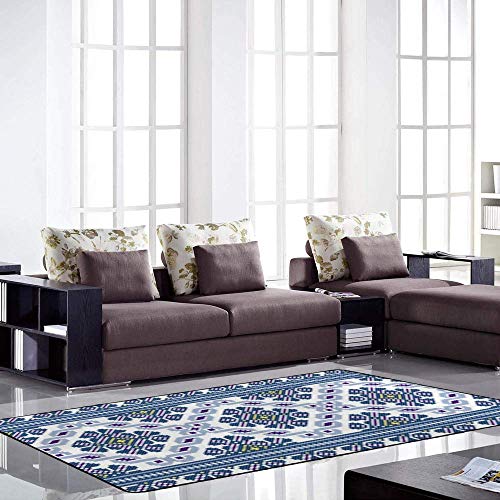 Grand tapis de sol antidérapant de salon lavable 12x10 cm - 4