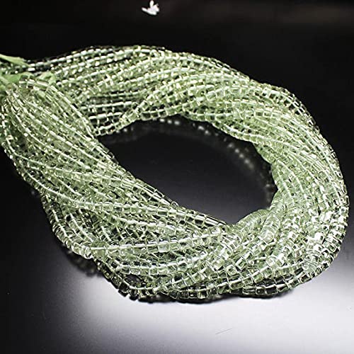 Prasiolite améthyste verte 5mm perles rondelles lisses pour fabrication bijoux minéraux