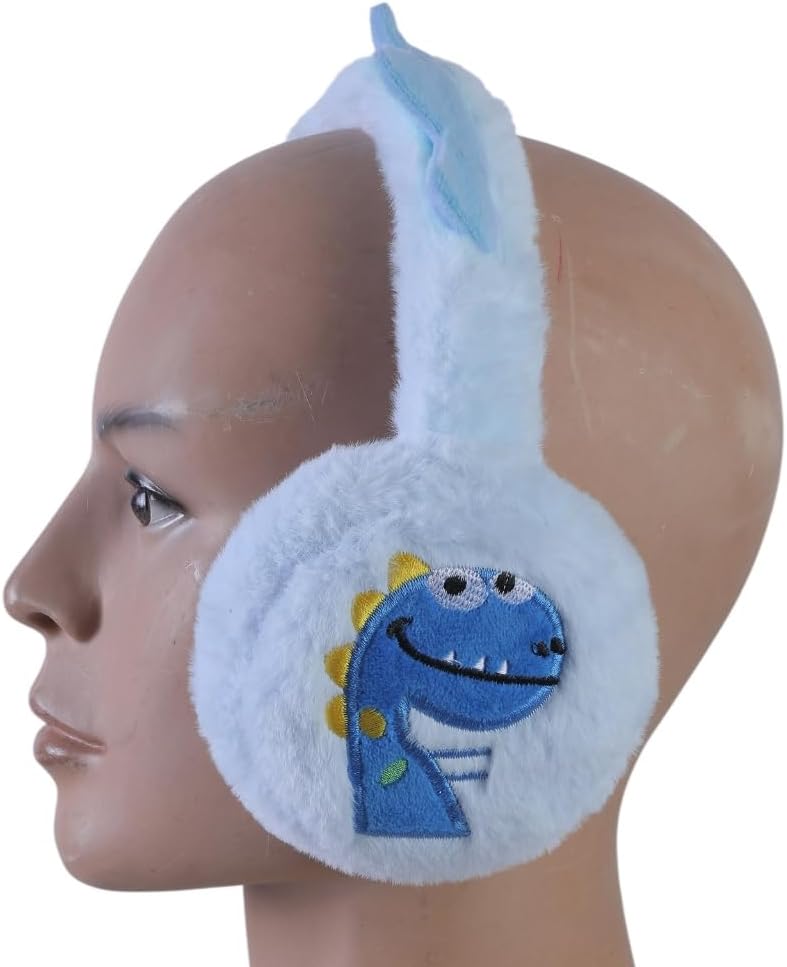 Girls Boys Plush Earmuffs Cartoon Dinosaur Earmuffs Winter Warm Ear Covers