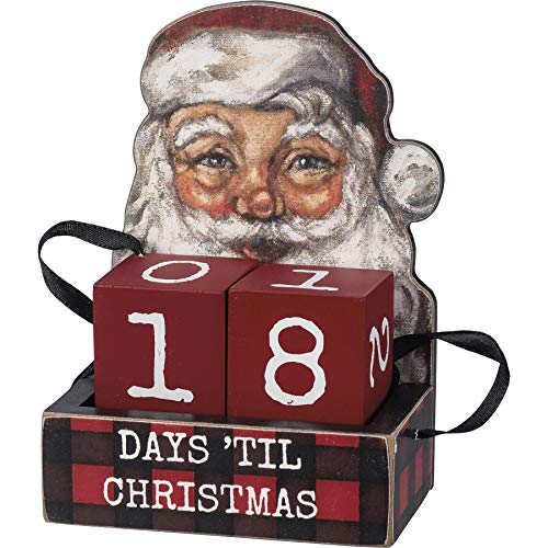 Compte à rebours Père Noël Primitives By Kathy 110095 en bois