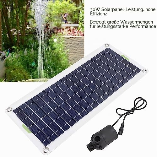 Solarwasserpumpen -Kit, 30W Solarbrunnenpumpe mit Langer Lebensdauer, Starke Leistung, Weit Verbreitete Im Vogelbädern, Im Kleinen Teich, Garten