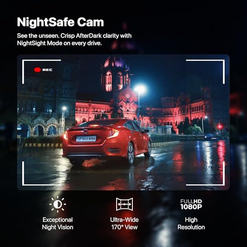 Image of IZI Drive360 Dash Cam for Car, 360 Rotatable Car Camera, AI Voice Control, Full HD 1080P @30FPS, 170 Wide Lens, 24 /7 Parking & Impact Detection, 128GB Support, Type-C Fast Connect, Built-in Mic