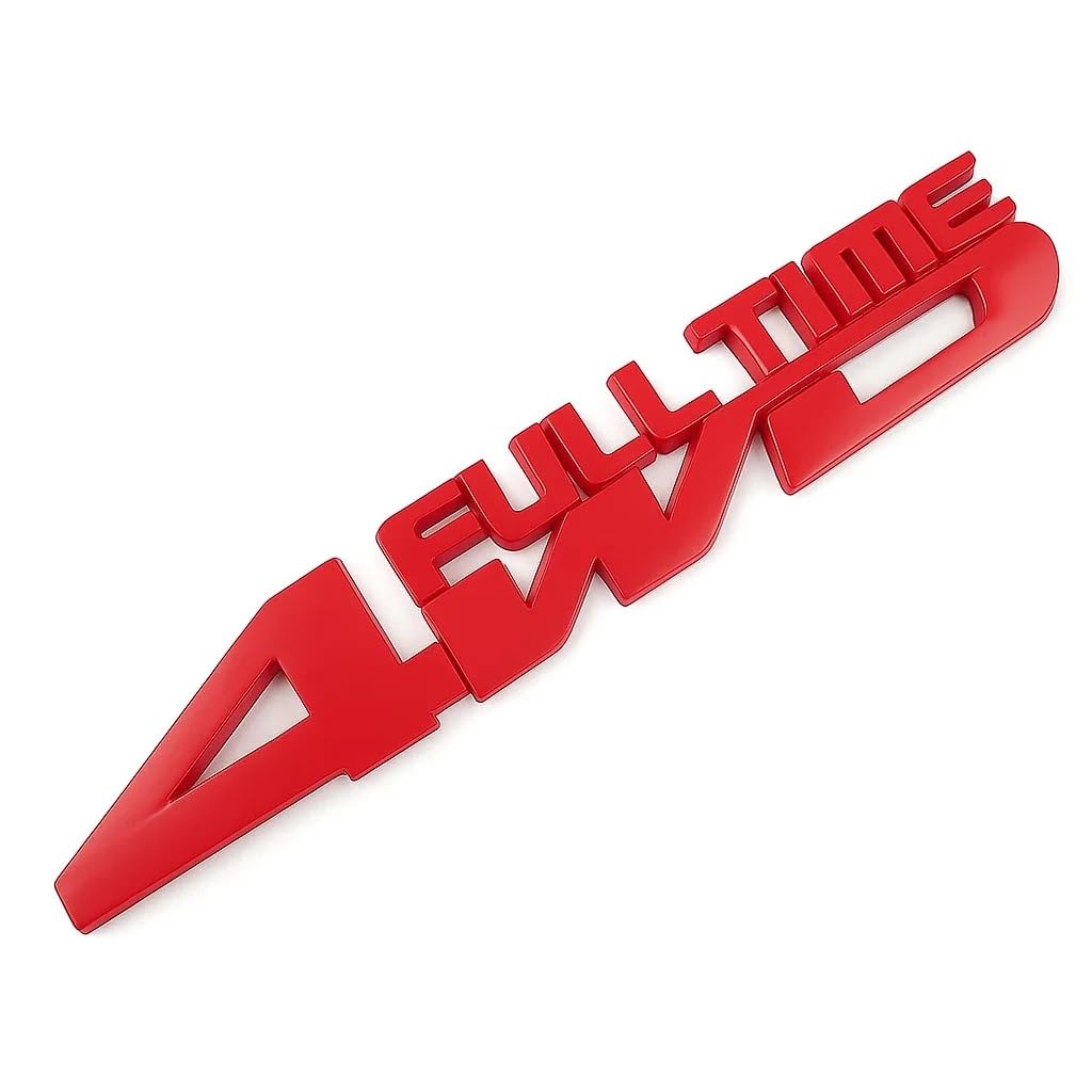 Full Time 4WD 3D Metal Sticker for F Type All 2020 Onwards Models of Jaguar Car 4 Wheel Drive Logo Badges for All Cars & Trucks - Red (15.4CM x 2.6CM)-image-44