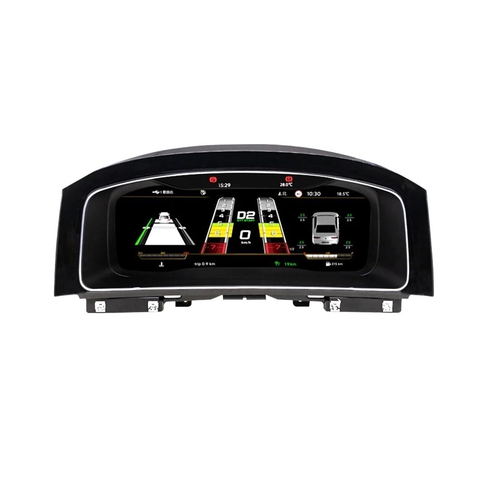 Cluster digitale per cruscotto LCD da 12,3 pollici compatibile con VW Golf 7 MK7 2013-2020 anni Supporto HDMI Radio Quadro strumenti Cockpit
