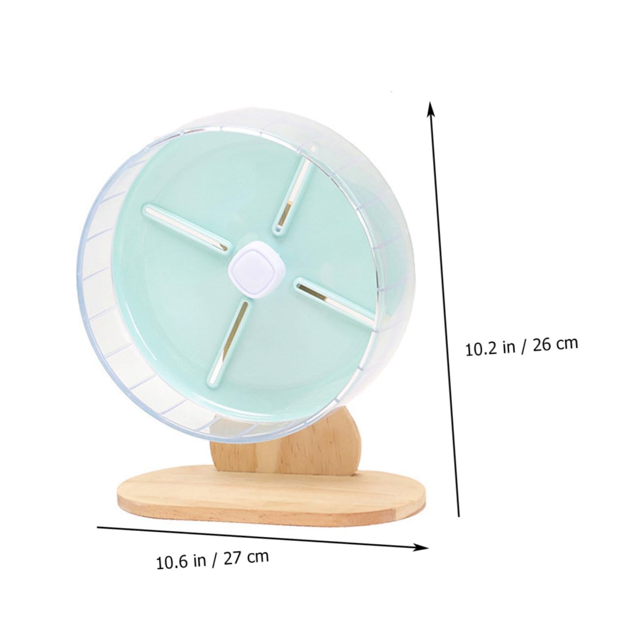 Homoyoyo Geräuschloses Hamsterrad 20cm mit Holzständer Laufrad für Hamster Mäuse und Chinchillas Geräuscharmes Rattenrad für Kleintiere Fördert Bewegung und Gesundheit
