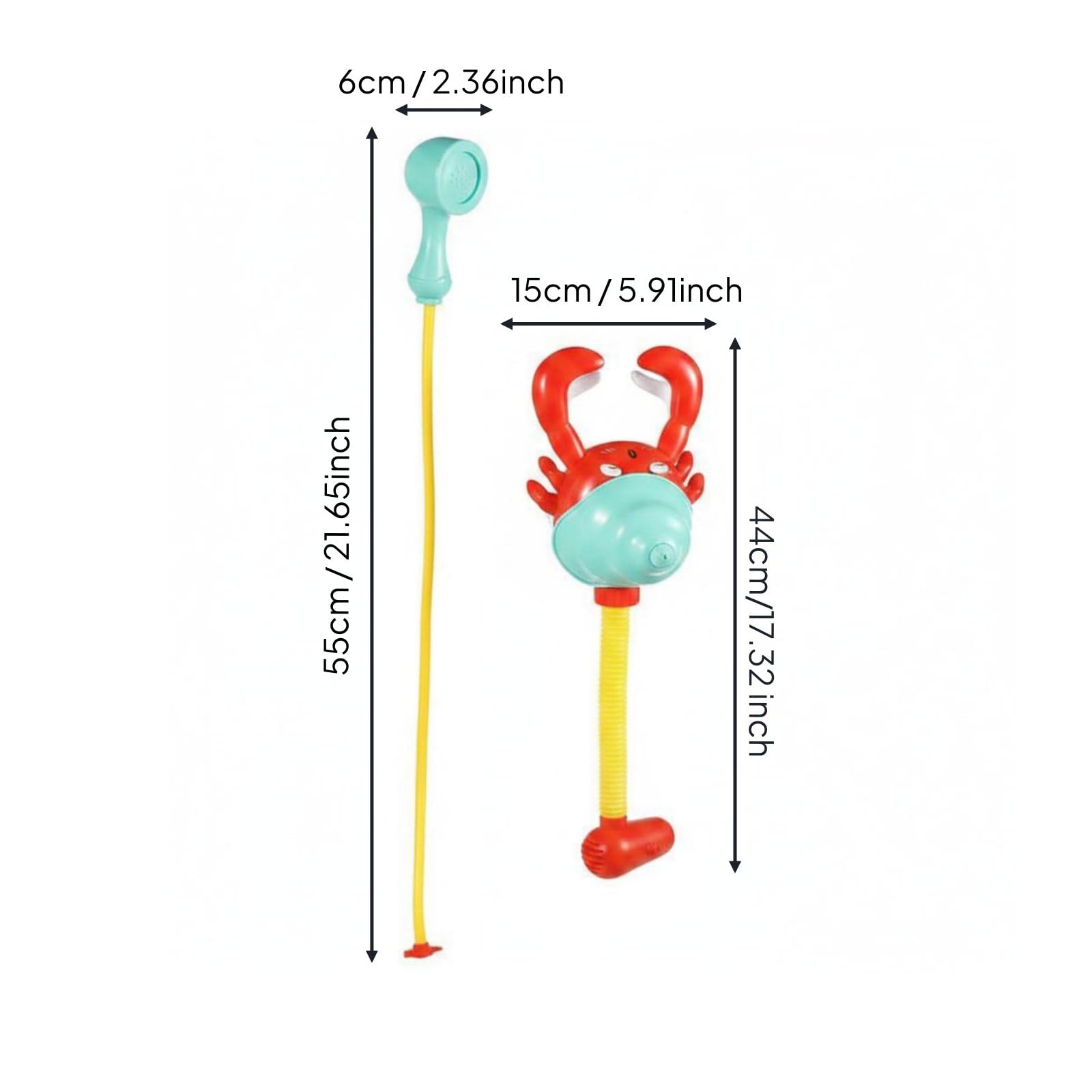 Kids Bath Spray Rociador Infantil para Baño Juguete Eléctrico con Modo Ducha y Chorro Compatible con Aros de Piscina Ventosas Resistentes Acabado