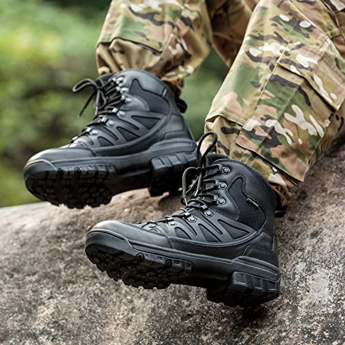 Image of FREE SOLDIER Men's Waterproof Tactical Hiking Boots Military Work Boots Combat Boots