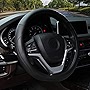 Valleycomfy Microfiber Leather Steering Wheel Cover Universal 15 inch (Black)