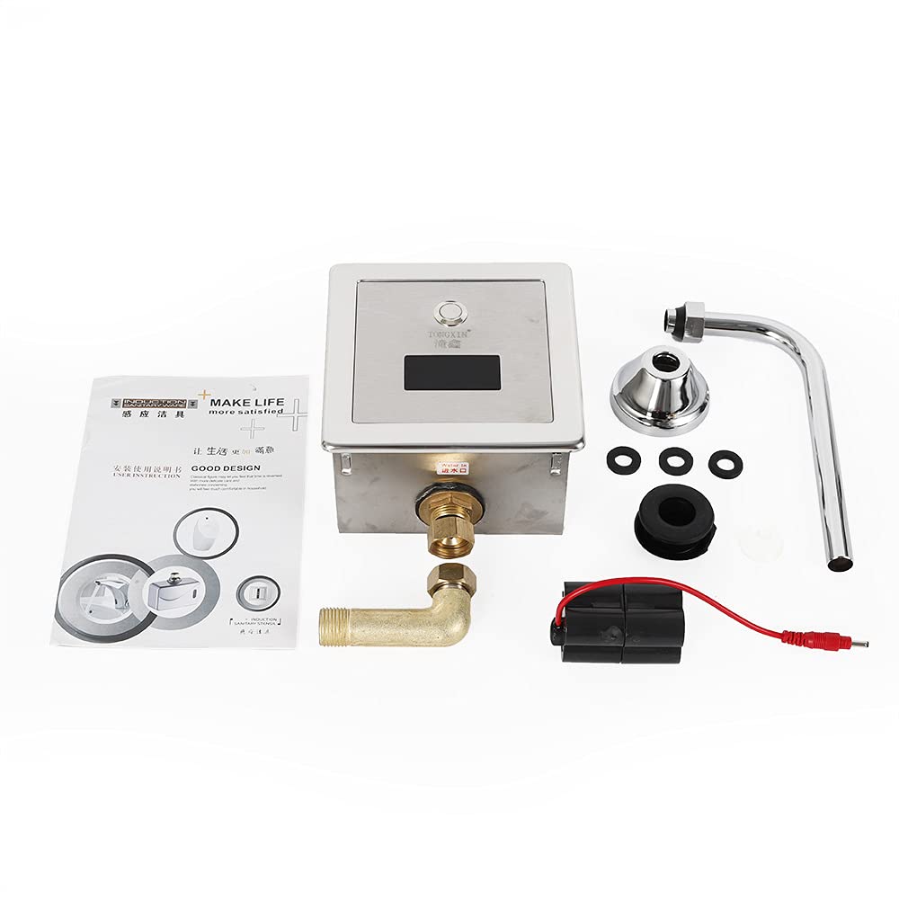 Automatischer Sensor Urinalspüler Automatische Induktion WC-Urinal-Spülventile Automatik Sensor Urinal Druckspüler Wandmontage Infrarot Armatur Urinalbecken Spülventil Urinalspüler für Toiletten