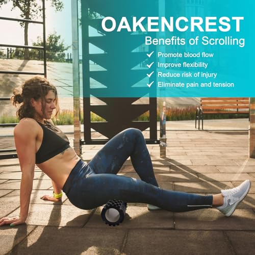 Foam Roller spiermassagerol voor het verlichten van spierspanning en drukontlasting in de rug op de wervelkolom massageapparaat voor Trigger Point 30 × 8 cm (zwart) - Afbeelding 3