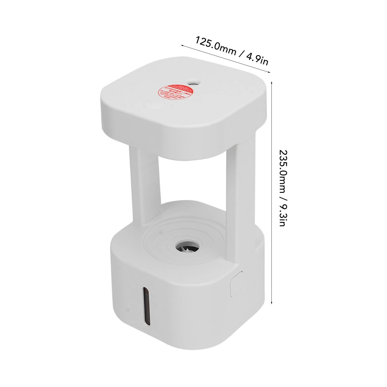 Bewinner Humidificadores de Niebla, Humidificador Antigravedad con Tanque de Agua de 580 Ml y Difusor de Aceites Esenciales, Humidificador de Niebla Fría Enchufable para Dormitorio, Oficina, (luz