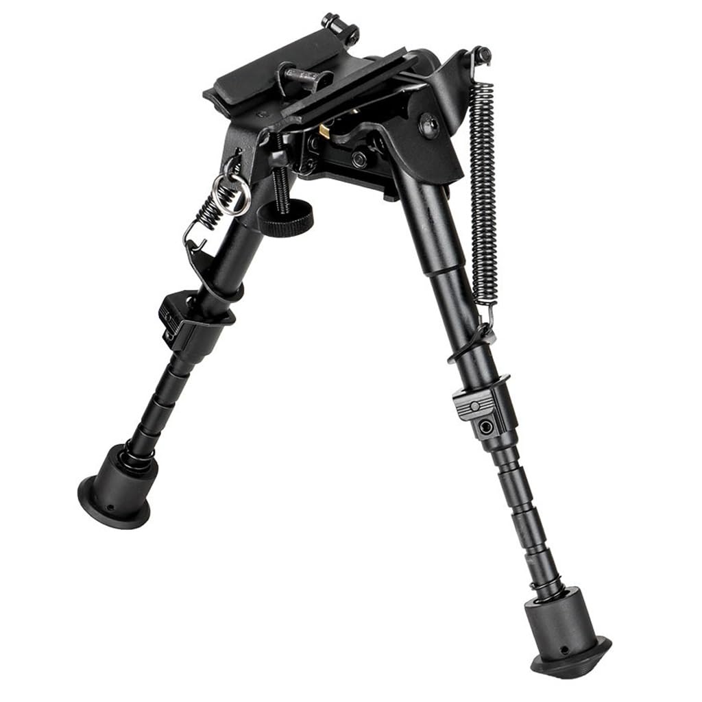 6-9 Zoll Verstellbares, Hochleichtes Taktisches Schwenk-Zweibein Aus Aluminiumlegierung, Faltbare Gekerbte Beine, Schwenk-Neigung for Die Jagd(Bipod)