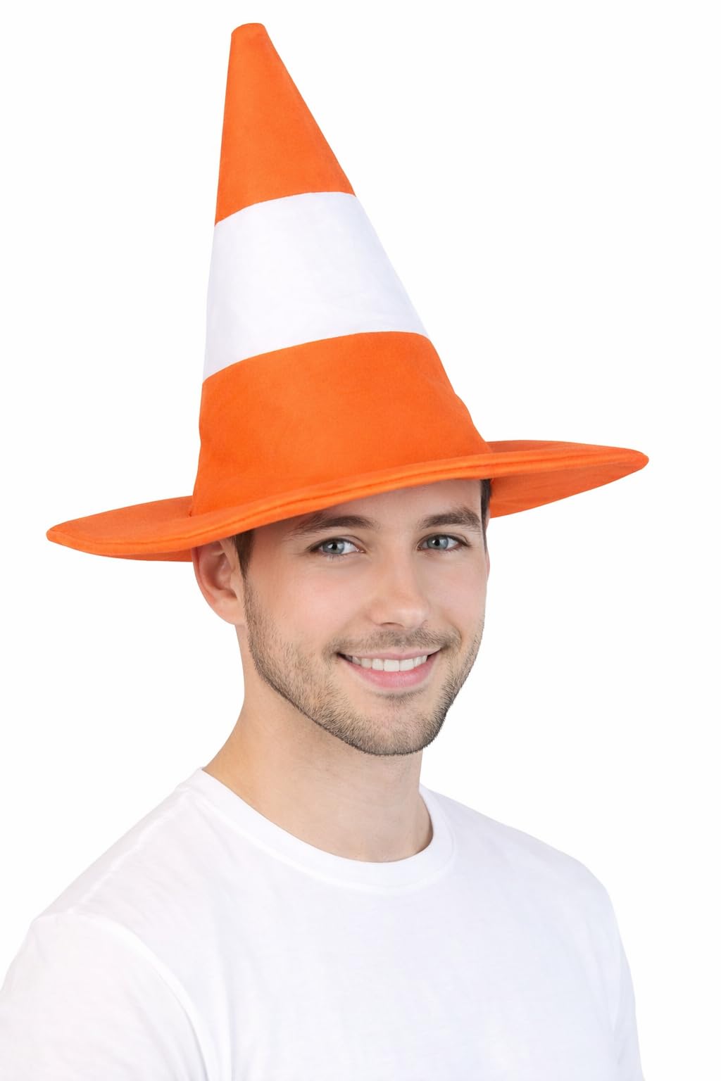 NuJake Fancy Dress Cone Hat Orange Traffic Costume One Size Adults