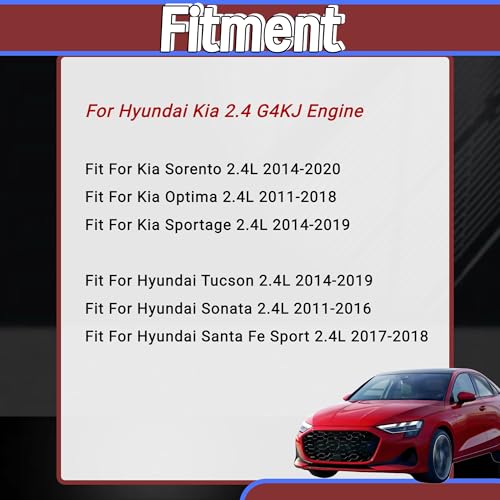 Image of 2.4L G4KJ Engine Rebuild Overhaul Kit w /Crankshaft Head Gasket Set,Piston Set Connecting Rods Fit for Kia Sportage Optima Sorento Hyundai Tuscon Sonata Santa Fe Sport 2.4L 2011-2019