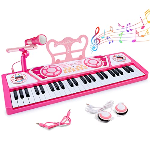 Toys 49 Keys Kids Piano Keyboard with Microphone for 3+