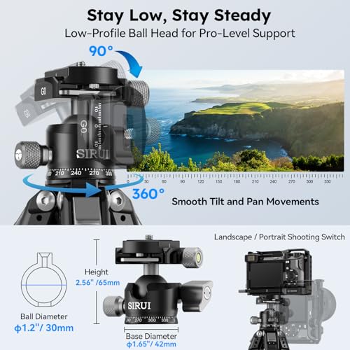 SIRUI AM-225S+G0 Travel Tripod