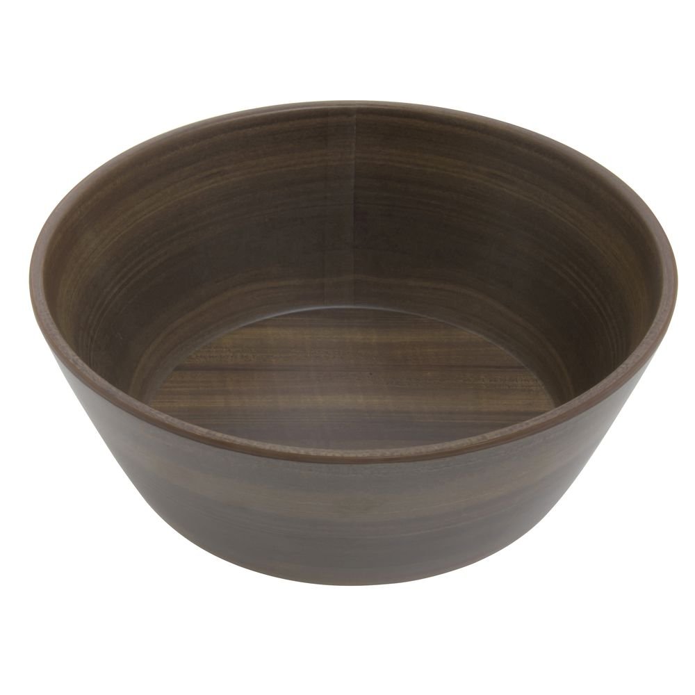 Serving Bowl with Acacia Finish - 8" Dia x 3" H by HUBERT – Plastic, Acacia, Model M2331-ACACIA