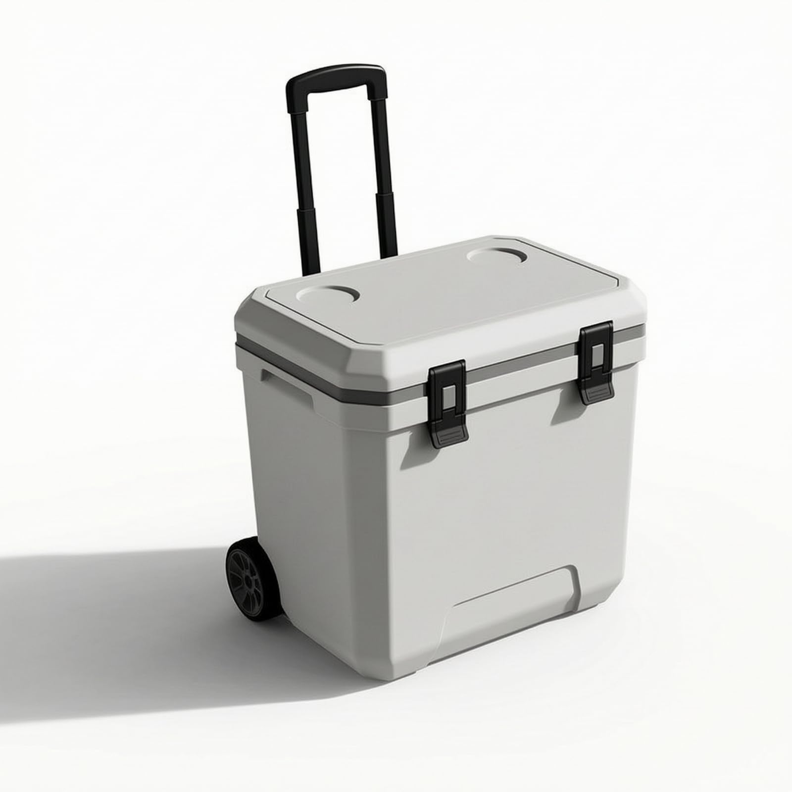 Ghiacciaia con Ruote Borsa Frigo Frigo Portatile Contenitore Termico a Pareti Rigide con Coperchio Incernierato Scarico