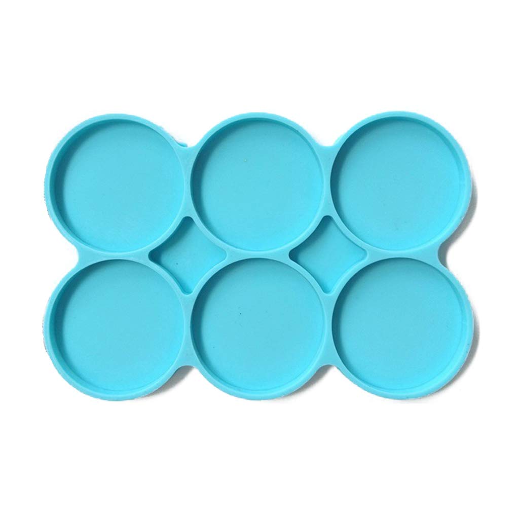 Maxtonser Round Coasters Epoxy Resin Mold Silicone Tray Fluids Artist Mold Tea Mat Make Your Own Tray Resin Mold