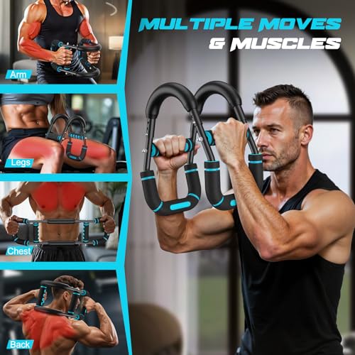 Twister Arm Trainer for Men, Chest Workout Equipment 5-Level Adjustable (40-130lb) with Ergonomic 27° Targets Biceps/Clip/Thigh, Portable Exerciser for Home Gym Travel Fitness - Image 3