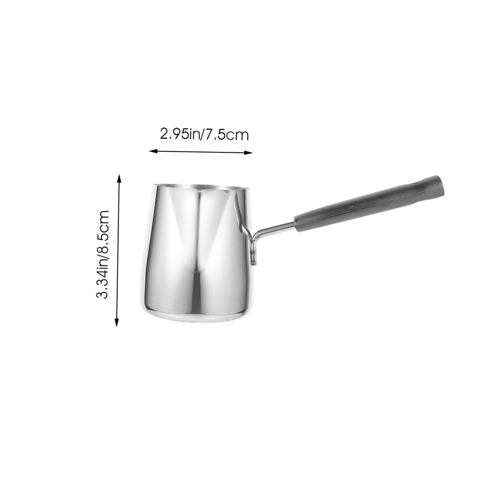 Garneck Pull Cup DIY Melting Pot Saucepan Jugs Coffee Bell Stovetop Milk Cream Pitcher Cruche Lait Steamer Small Coffee Milk Creamer Candy Melting Pot Items Milk Pan Plastic Silver