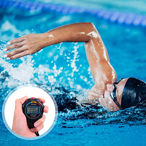 Temporizador de intervalos de cronômetro digital Besportble, 3 peças, com visor grande para esportes