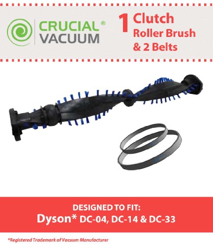 Think Crucial Replacement for Dyson DC04 DC07 DC14 & DC33 Roller Brush & Drive Belt Kit, Compatible With Part # DYR-1000, 05361-01-02 & 02514-01-01