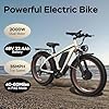 2000W (Peak 3000W) Fat-Tire Electric-Bike for Adults,Dual Motor e Bike 48V 22.4AH with Hydraulic Shock Absorber 35MPH,26” Fat Tire Electric Bicycle for Beach Mountain Off Road Commuter (Khaki -1) #1