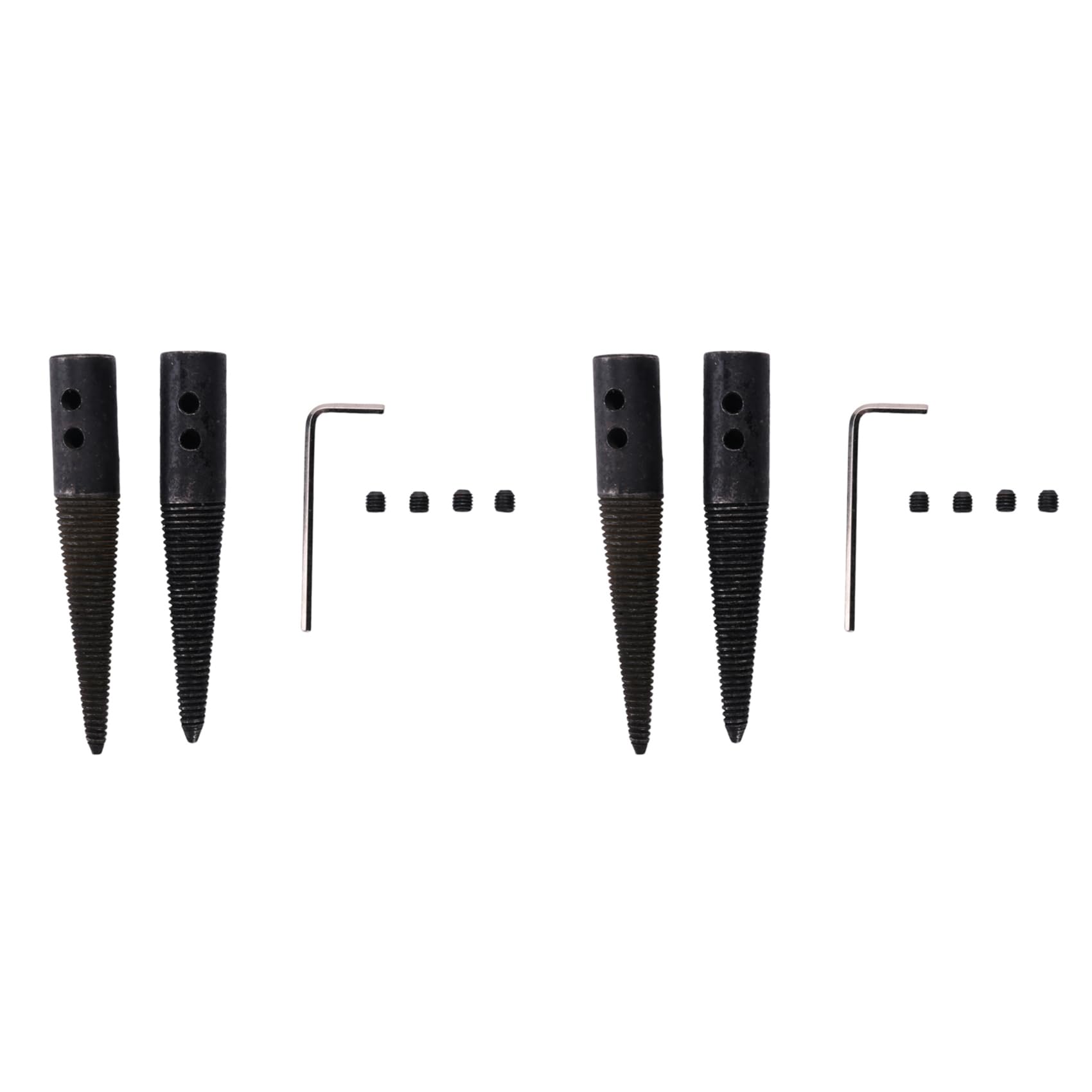 Jnchdghwa Black 6Pcs Polishing Connecting Rod Tapered Spindle Adapter Threaded For Bench Buffer Buffing Polishing Wheel