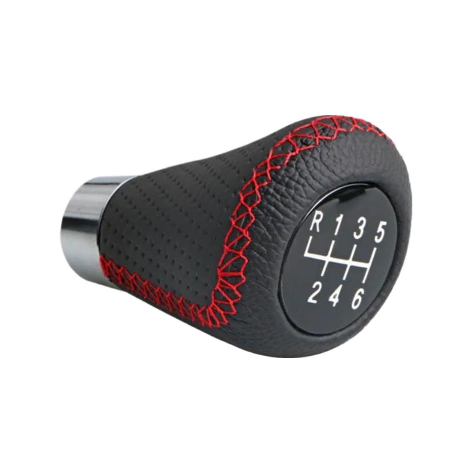 Gear Stick Knob For 5/6 Speed Manual Leather Red Stitch Gear Shift Knob
