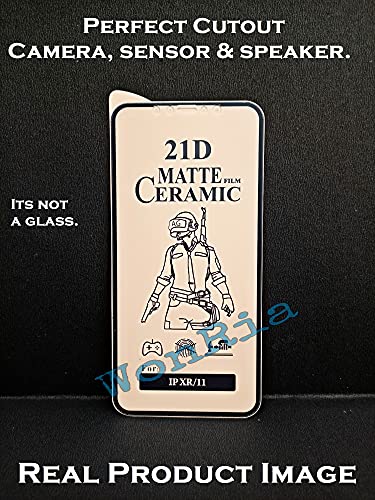 Image of WonRia Glass Screen Protector For iPhone 11 /iPhone Xr (Black) Edge To Edge Full Screen Coverage With Easy Installation Kit,Pack Of 1