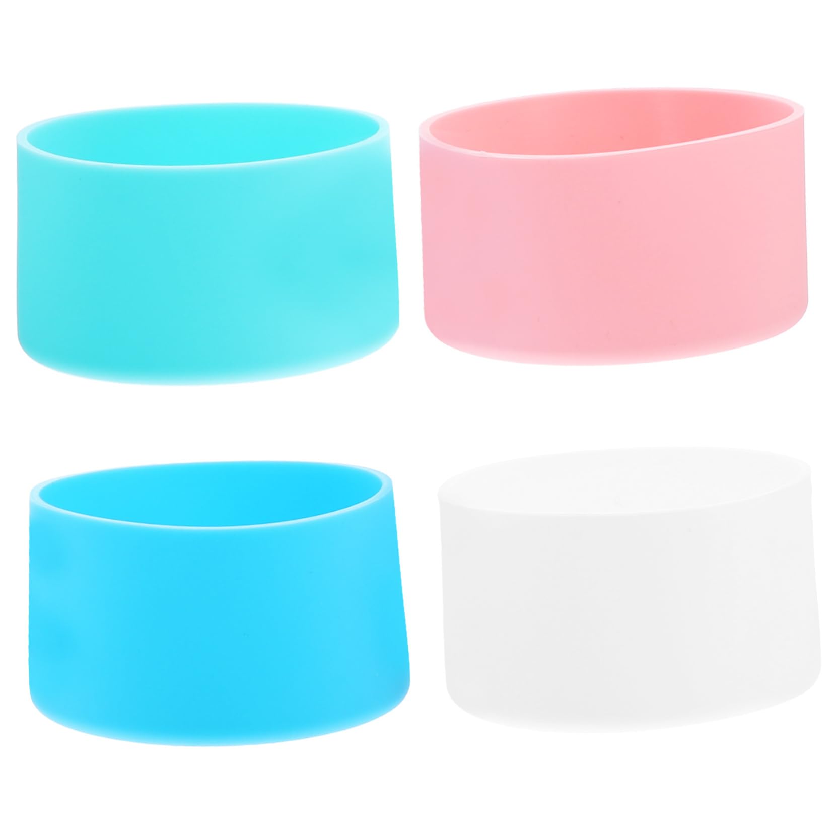 MAGICLULU Juego De 4 Fundas De Silicona para Termos Reutilizables Sin Aislamiento Térmico para Botellas De Viaje De Vidrio 4 Unidades