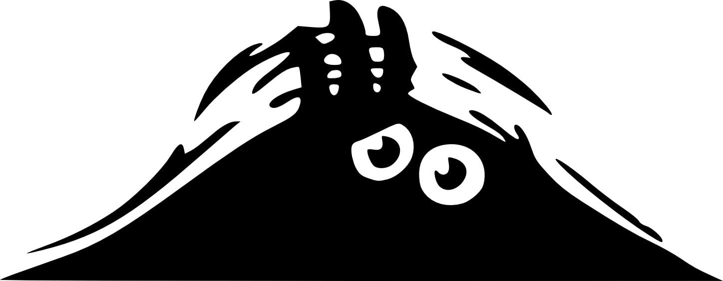Peeking Monster Funny Symbol Bumper Sticker Car Van Bike Sticker Decal Free P&P
