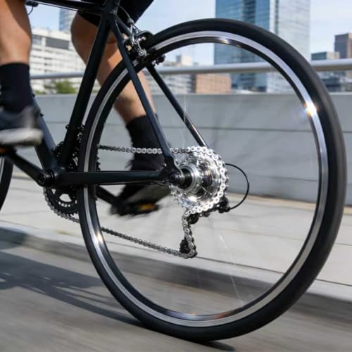 CUEQQY Bicycle Chain Suitable for Road Bikes, Mountain Bikes, City Bikes, Folding Bikes, and Electric Bikes (HUB Motor), 6/7/8 Speed, 126 Links with Quick Release
