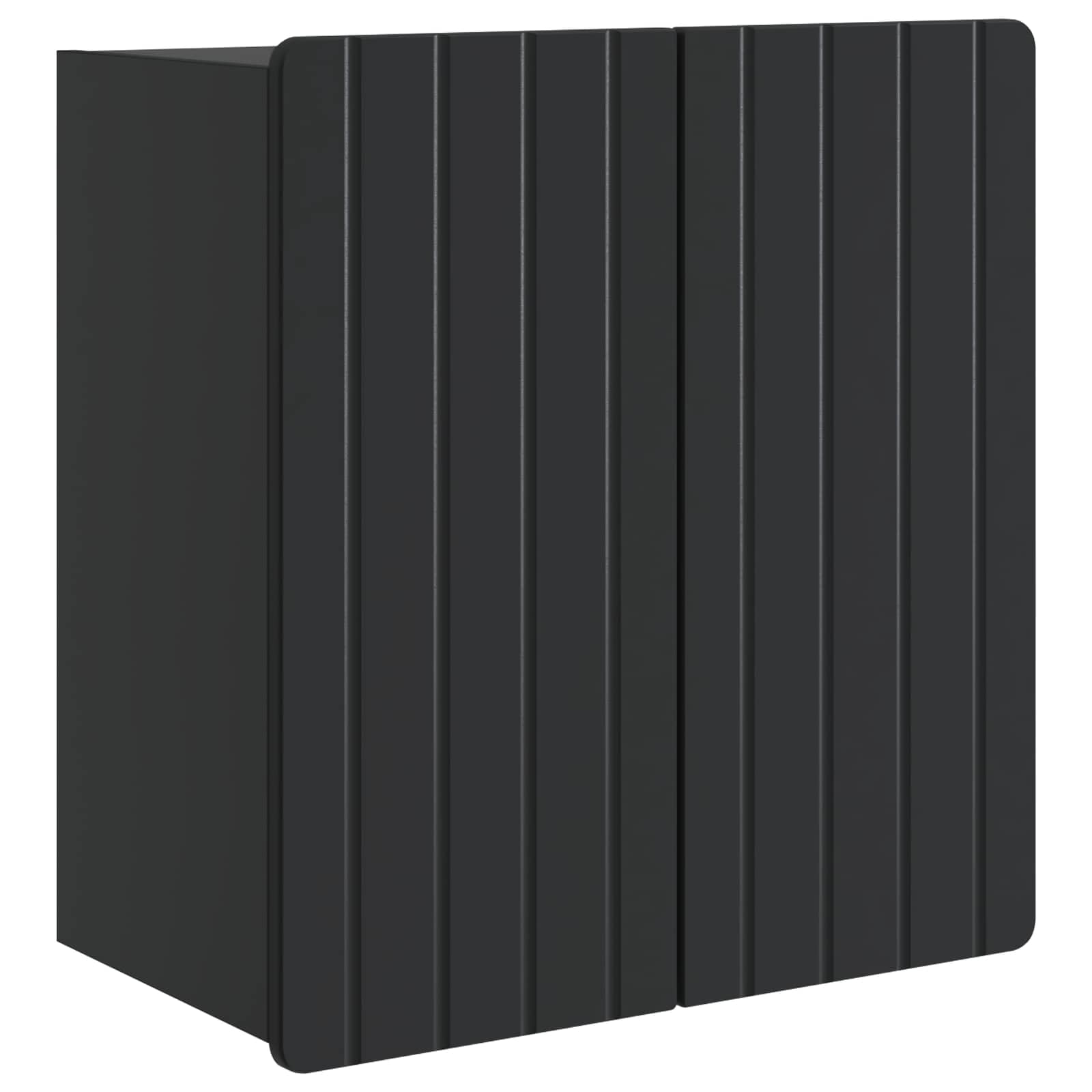 Wandschrank schwarz 59 x 31 x 64 cm aus technischem Holz