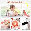 GOPLUS Andador 2 en 1 plegable, altura ajustable, con ruedas de velocidad regulable y cojín extraíble, centro de actividad con música y luces, carga máxima 15 kg, para niños de 6 a 18 meses (Naranja) #4