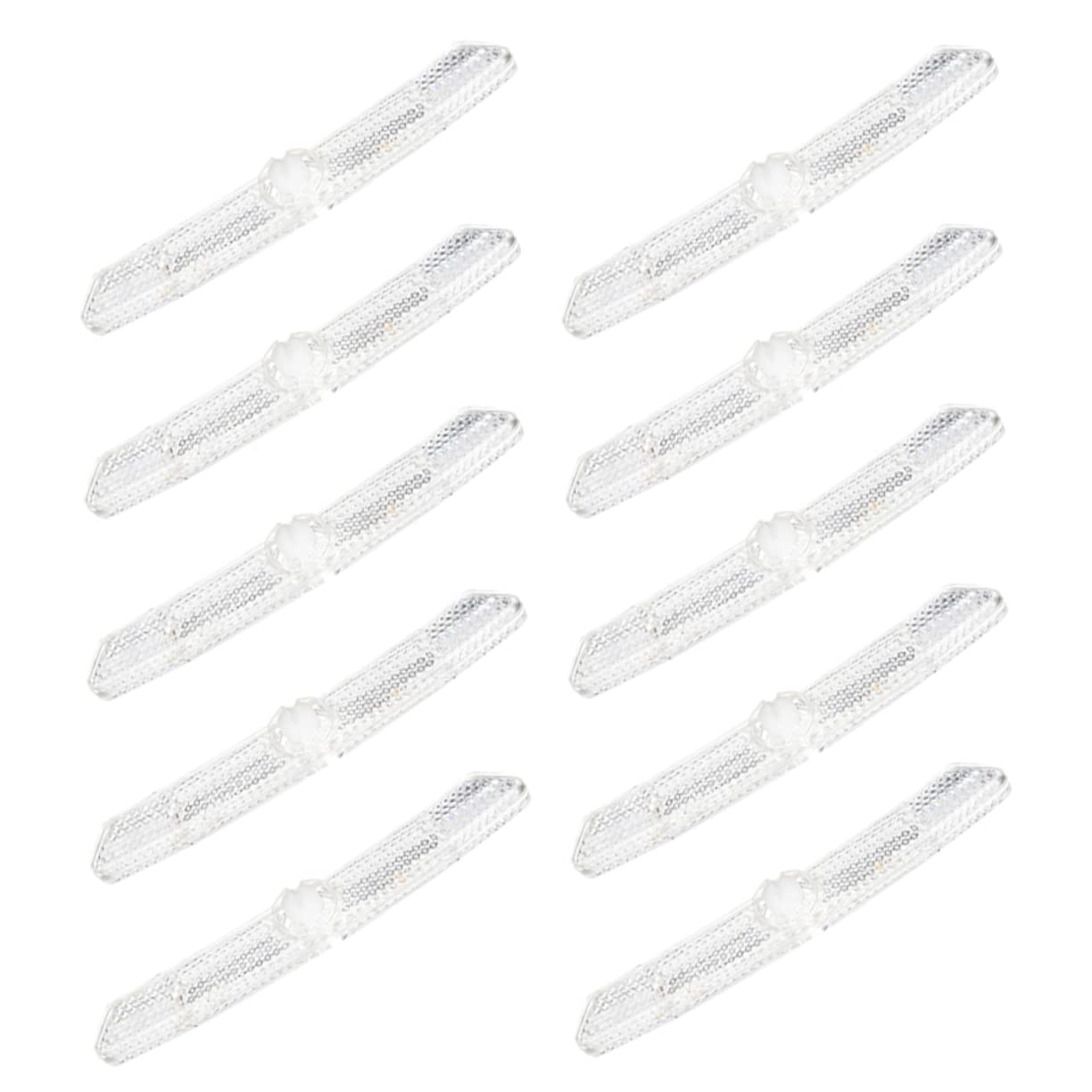 Kisangel Bike Wheel Reflectors 10Pcs Bicycle Spoke Reflective Safety Warning Accessories for Night Riding Road and Mountain Bikes