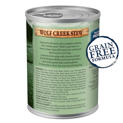 Blue Buffalo Wilderness Wolf Creek Stew Excessive Protein Pure Moist Meals for Canines Hearty Duck Stew in Gravy 125ozcans 12 Depend  Cucciolini Doodles Blue buffalo wilderness wolf creek stew excessive protein pure moist meals for canines hearty duck stew in gravy 12 5 oz Cans 12 depend   cucciolini doodles