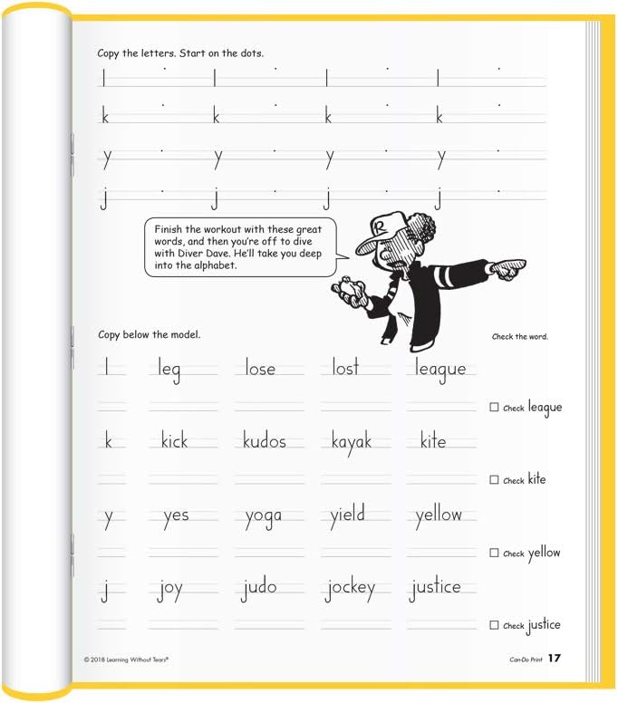 Learning Without Tears - Can-Do Print Student Workbook, Current Edition - Handwriting Without Tears Series - 5th Grade Writing Book - Print Writing, Language Arts Lessons - for School or Home Use